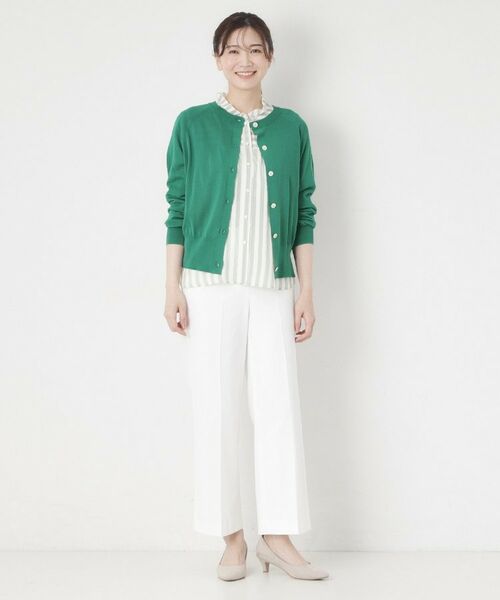CORDIER / コルディア カーディガン・ボレロ | 【M～4Lサイズ／洗える】シアー丸首カーディガン | 詳細13