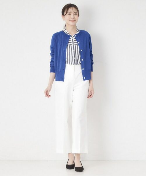 CORDIER / コルディア カーディガン・ボレロ | 【M～4Lサイズ／洗える】シアー丸首カーディガン | 詳細16