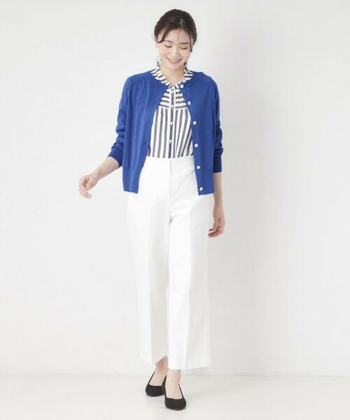 CORDIER / コルディア カーディガン・ボレロ | 【M～4Lサイズ／洗える】シアー丸首カーディガン | 詳細17