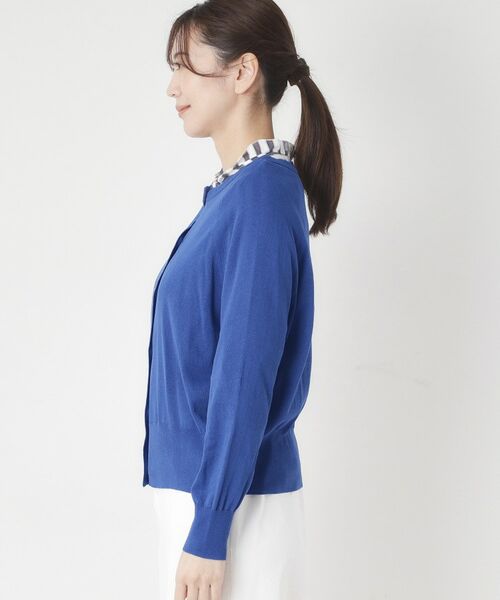 CORDIER / コルディア カーディガン・ボレロ | 【M～4Lサイズ／洗える】シアー丸首カーディガン | 詳細2