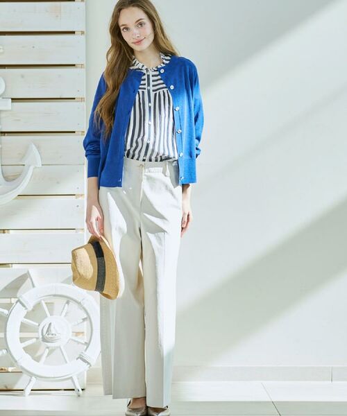 CORDIER / コルディア カーディガン・ボレロ | 【M～4Lサイズ／洗える】シアー丸首カーディガン | 詳細20