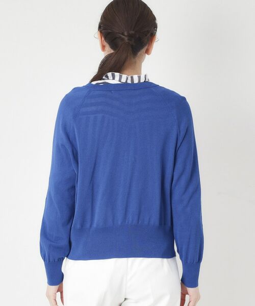 CORDIER / コルディア カーディガン・ボレロ | 【M～4Lサイズ／洗える】シアー丸首カーディガン | 詳細3