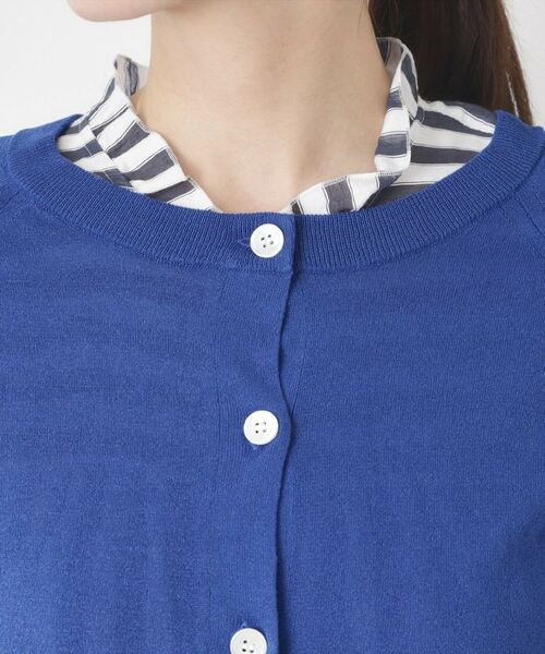 CORDIER / コルディア カーディガン・ボレロ | 【M～4Lサイズ／洗える】シアー丸首カーディガン | 詳細4