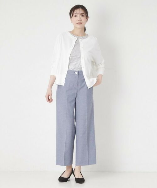 CORDIER / コルディア カーディガン・ボレロ | 【M～4Lサイズ／洗える】シアー丸首カーディガン | 詳細8