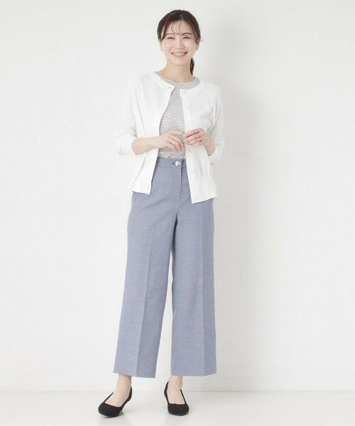 CORDIER / コルディア カーディガン・ボレロ | 【M～4Lサイズ／洗える】シアー丸首カーディガン | 詳細9