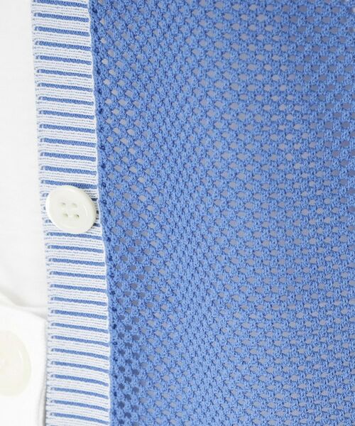 CORDIER / コルディア カーディガン・ボレロ | 【M～4Lサイズ／アンサンブル／洗える】配色ラインデザインメッシュカーディガンニット | 詳細14