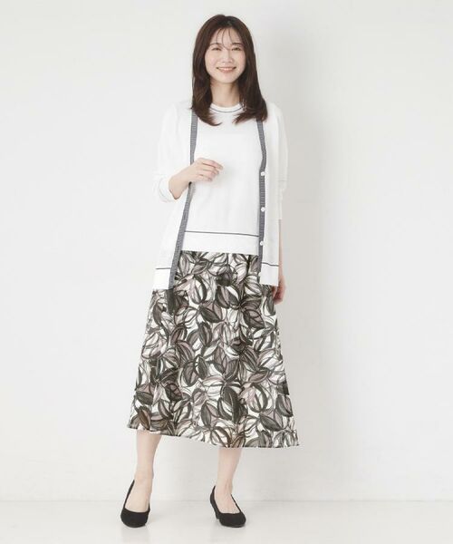 CORDIER / コルディア カーディガン・ボレロ | 【M～4Lサイズ／アンサンブル／洗える】配色ラインデザインメッシュカーディガンニット | 詳細23