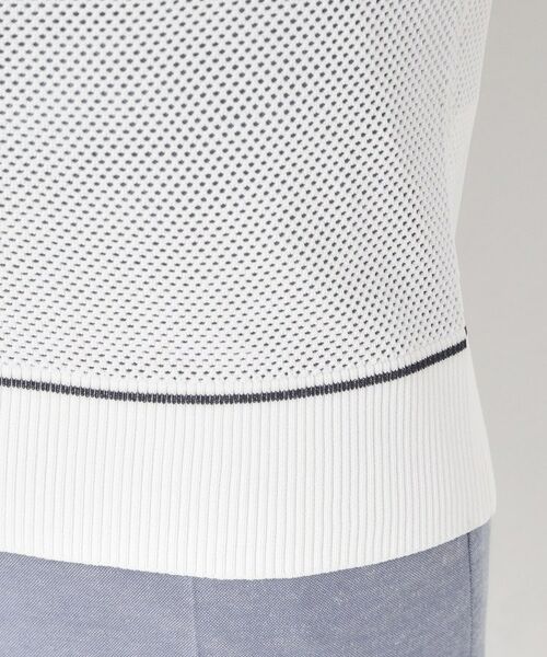 CORDIER / コルディア カーディガン・ボレロ | 【M～4Lサイズ／アンサンブル／洗える】配色ラインデザインメッシュカーディガンニット | 詳細6