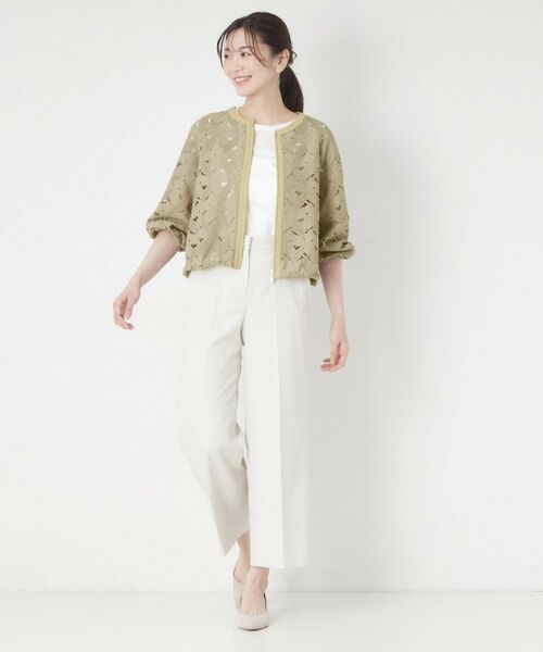 CORDIER / コルディア レザーブルゾン・ジャケット | 【洗える】グレースリーフレースブルゾン | 詳細14