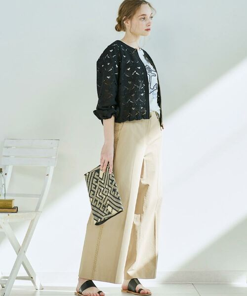 CORDIER / コルディア レザーブルゾン・ジャケット | 【洗える】グレースリーフレースブルゾン | 詳細21