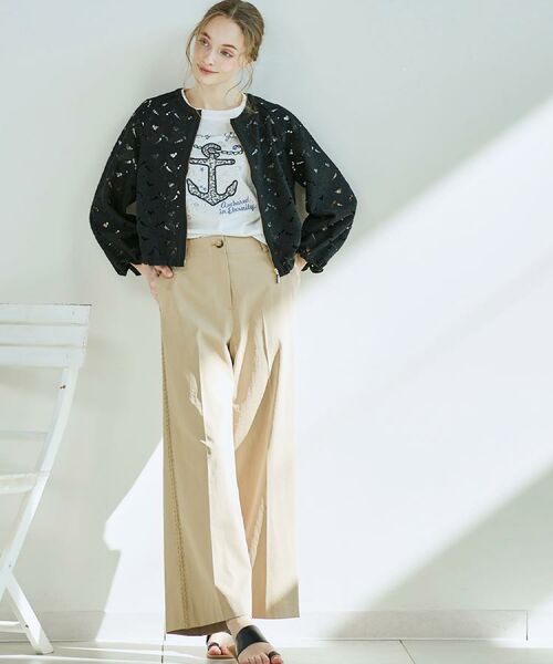 CORDIER / コルディア レザーブルゾン・ジャケット | 【洗える】グレースリーフレースブルゾン | 詳細23