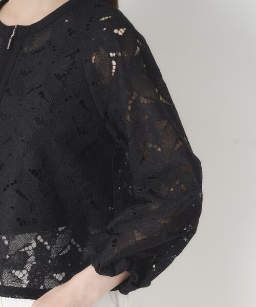 CORDIER / コルディア レザーブルゾン・ジャケット | 【洗える】グレースリーフレースブルゾン | 詳細5