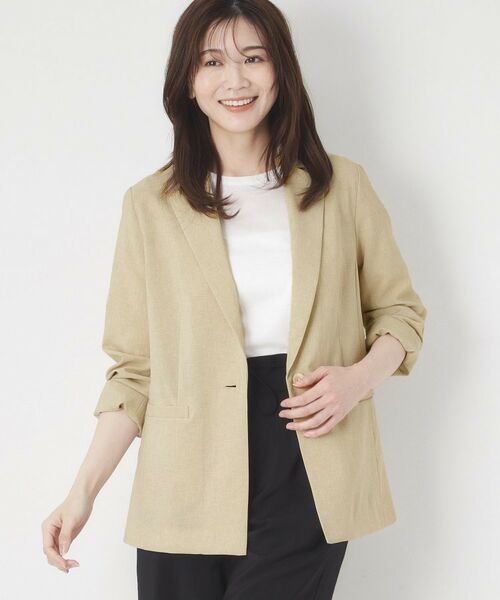 CORDIER / コルディア テーラードジャケット | 【セットアップ／接触冷感／ドライタッチ】テーラードジャケット（ベージュ(052)）