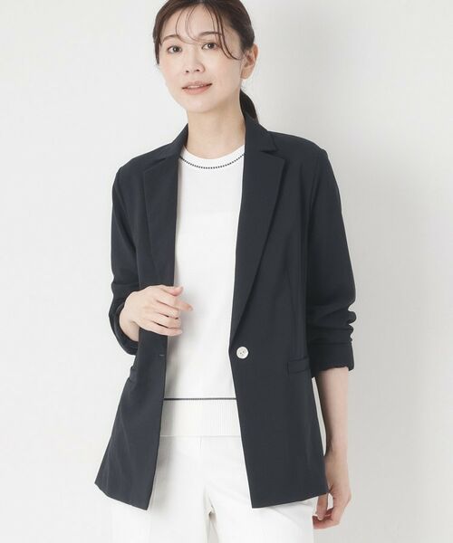 CORDIER / コルディア テーラードジャケット | 【セットアップ／接触冷感／ドライタッチ】テーラードジャケット（ネイビー(094)）