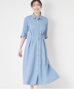 CORDIER / コルディア ロング・マキシ丈ワンピース | 【洗える／麻混】グレースナリヤボーダーワンピース