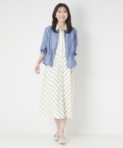 CORDIER / コルディア ロング・マキシ丈ワンピース | 【洗える／麻混】グレースナリヤボーダーワンピース | 詳細18