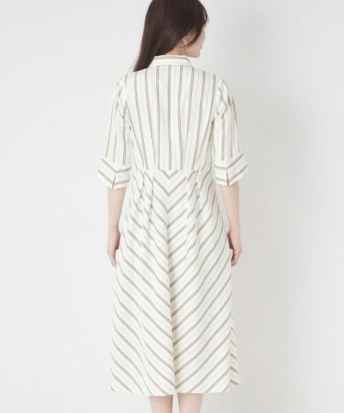 CORDIER / コルディア ロング・マキシ丈ワンピース | 【洗える／麻混】グレースナリヤボーダーワンピース | 詳細3