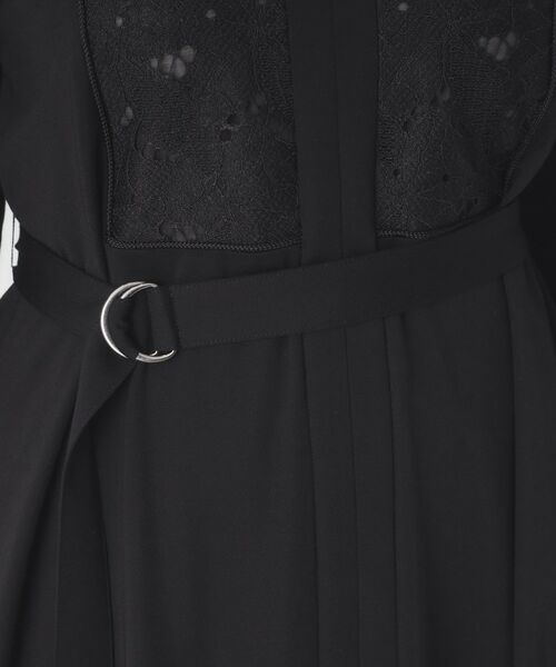 CORDIER / コルディア ミニ丈・ひざ丈ワンピース | 【接触冷感／夏のハレ服／M～3Lサイズ/洗える】華やかレースジャージワンピース | 詳細6