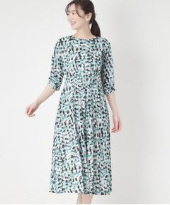 CORDIER / コルディア ミニ丈・ひざ丈ワンピース | 【洗える／ドライタッチ】アクアレールプリントジャージワンピース