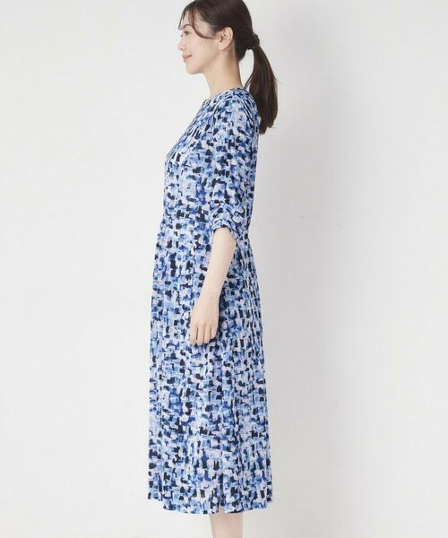 CORDIER / コルディア ミニ丈・ひざ丈ワンピース | 【洗える／ドライタッチ】アクアレールプリントジャージワンピース | 詳細2