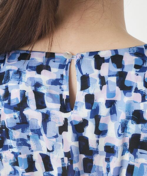 CORDIER / コルディア ミニ丈・ひざ丈ワンピース | 【洗える／ドライタッチ】アクアレールプリントジャージワンピース | 詳細5