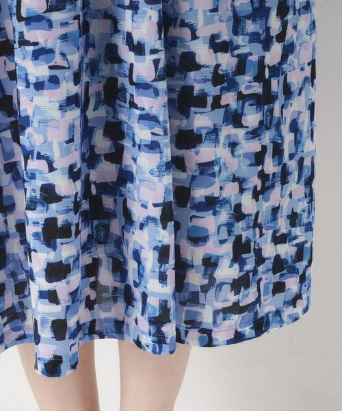 CORDIER / コルディア ミニ丈・ひざ丈ワンピース | 【洗える／ドライタッチ】アクアレールプリントジャージワンピース | 詳細8