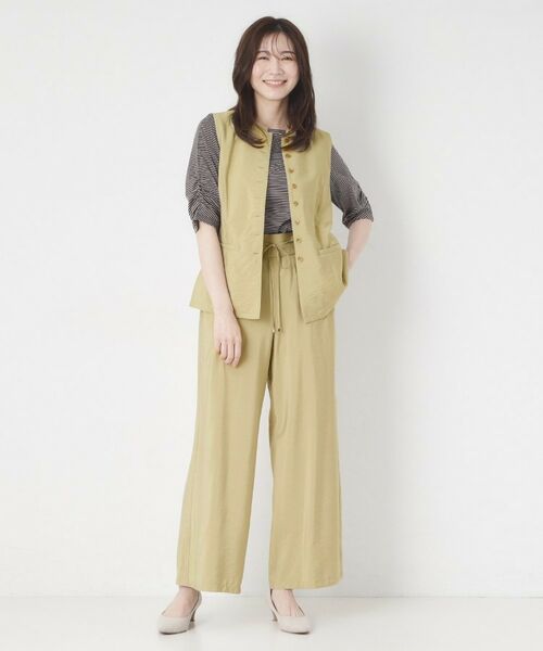 CORDIER / コルディア ショート・ハーフ・半端丈パンツ | 【S~4Lサイズ/セットアップ/洗える/接触冷感】グレースポプリン パンツ | 詳細14