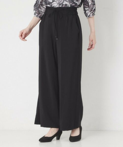 CORDIER / コルディア ショート・ハーフ・半端丈パンツ | 【S~4Lサイズ/セットアップ/洗える/接触冷感】グレースポプリン パンツ(ブラック(019))