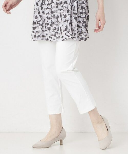 CORDIER / コルディア ショート・ハーフ・半端丈パンツ | 【S~4Lサイズ/接触冷感/ストレッチ/洗える】スリットデザインレギンスパンツ | 詳細14