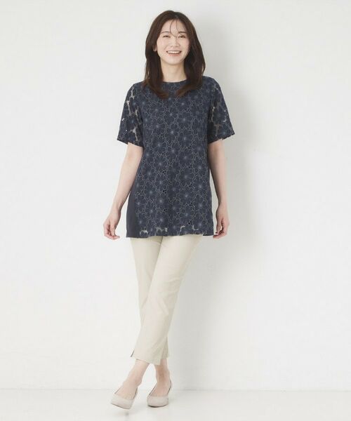 CORDIER / コルディア ショート・ハーフ・半端丈パンツ | 【S~4Lサイズ/接触冷感/ストレッチ/洗える】スリットデザインレギンスパンツ | 詳細16