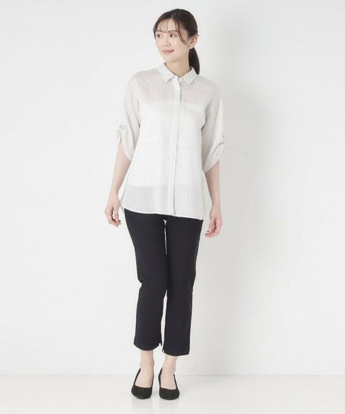 CORDIER / コルディア ショート・ハーフ・半端丈パンツ | 【S~4Lサイズ/接触冷感/ストレッチ/洗える】スリットデザインレギンスパンツ | 詳細8