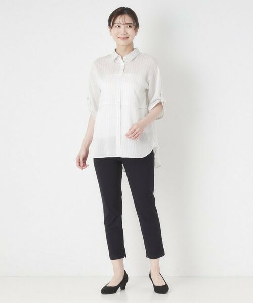 CORDIER / コルディア ショート・ハーフ・半端丈パンツ | 【S~4Lサイズ/接触冷感/ストレッチ/洗える】スリットデザインレギンスパンツ | 詳細9