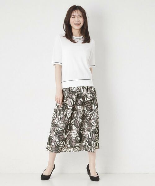 CORDIER / コルディア ロング・マキシ丈スカート | 【M～3Lサイズ／洗える／セットアップ】グレースリーフプリントスカート | 詳細12