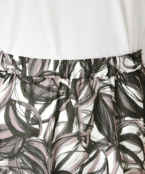 CORDIER / コルディア ロング・マキシ丈スカート | 【M～3Lサイズ／洗える／セットアップ】グレースリーフプリントスカート | 詳細4