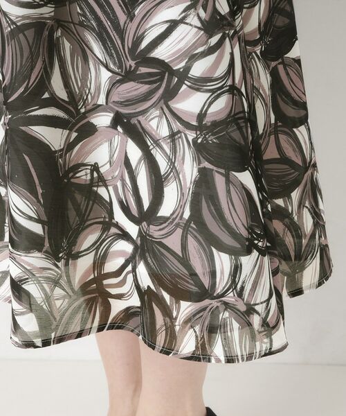 CORDIER / コルディア ロング・マキシ丈スカート | 【M～3Lサイズ／洗える／セットアップ】グレースリーフプリントスカート | 詳細5