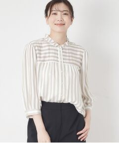 CORDIER / コルディア シャツ・ブラウス | 【お顔周りが華やぐ】グレースストライプフリルブラウス