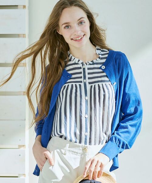 CORDIER / コルディア シャツ・ブラウス | 【お顔周りが華やぐ】グレースストライプフリルブラウス | 詳細19