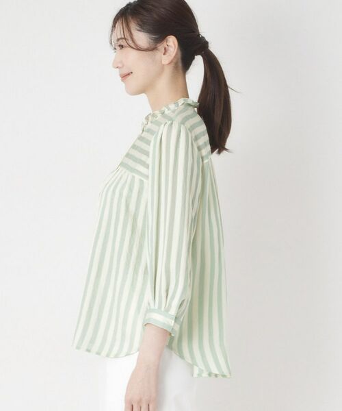 CORDIER / コルディア シャツ・ブラウス | 【お顔周りが華やぐ】グレースストライプフリルブラウス | 詳細2