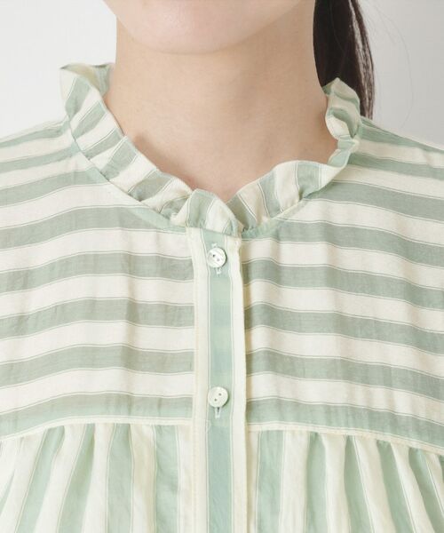 CORDIER / コルディア シャツ・ブラウス | 【お顔周りが華やぐ】グレースストライプフリルブラウス | 詳細4