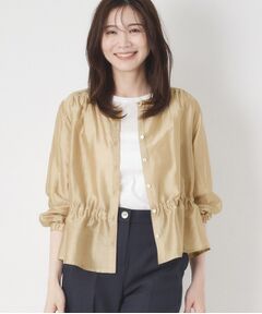 CORDIER / コルディア シャツ・ブラウス | 【M～3Lサイズ/洗える】艶シアー羽織ブラウス