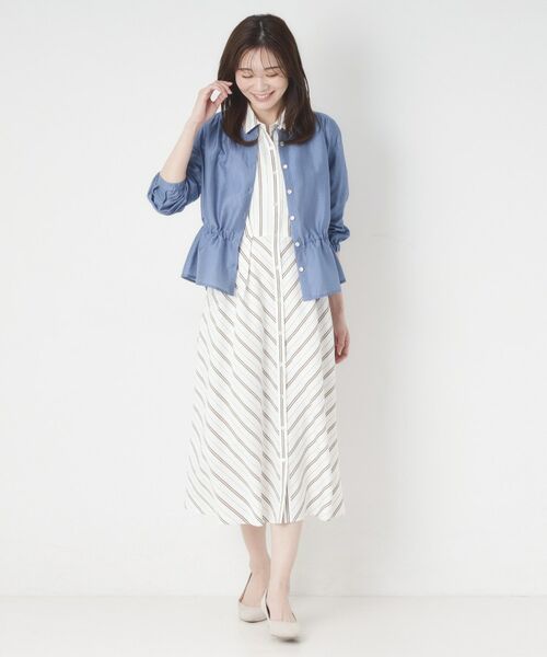 CORDIER / コルディア シャツ・ブラウス | 【M～3Lサイズ/洗える】艶シアー羽織ブラウス | 詳細14