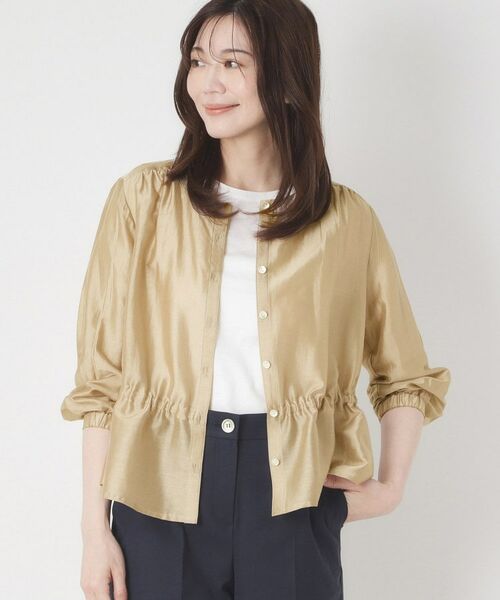 CORDIER / コルディア シャツ・ブラウス | 【M～3Lサイズ/洗える】艶シアー羽織ブラウス | 詳細16