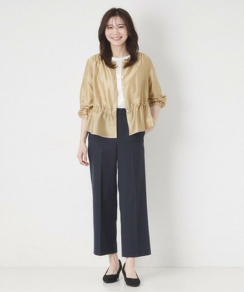 CORDIER / コルディア シャツ・ブラウス | 【M～3Lサイズ/洗える】艶シアー羽織ブラウス | 詳細17