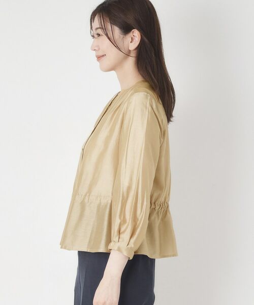 CORDIER / コルディア シャツ・ブラウス | 【M～3Lサイズ/洗える】艶シアー羽織ブラウス | 詳細2