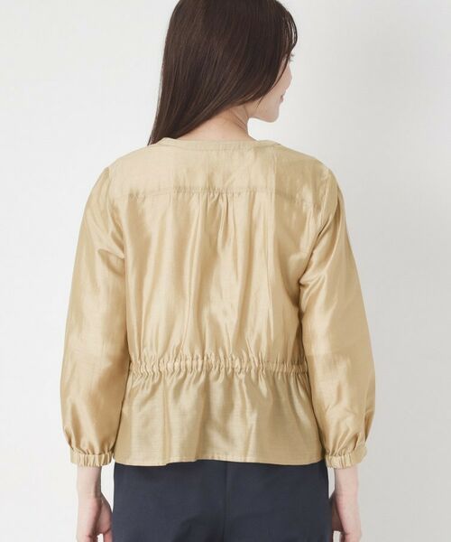 CORDIER / コルディア シャツ・ブラウス | 【M～3Lサイズ/洗える】艶シアー羽織ブラウス | 詳細3