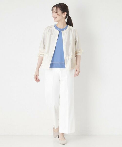 CORDIER / コルディア シャツ・ブラウス | 【M～3Lサイズ/洗える】艶シアー羽織ブラウス | 詳細9