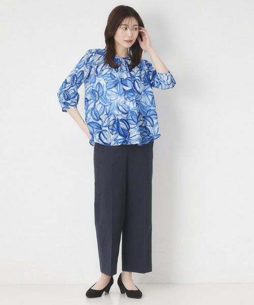 CORDIER / コルディア シャツ・ブラウス | 【M～4Lサイズ／洗える／セットアップ】グレースリーフプリントブラウス | 詳細10