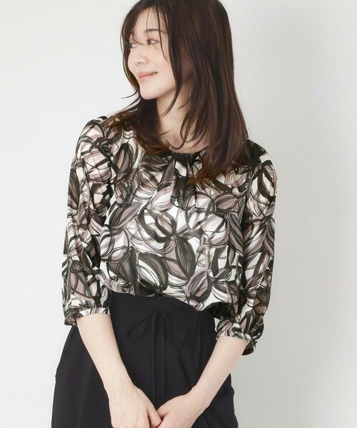 CORDIER / コルディア シャツ・ブラウス | 【M～4Lサイズ／洗える／セットアップ】グレースリーフプリントブラウス | 詳細12