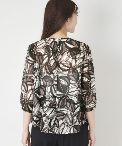 CORDIER / コルディア シャツ・ブラウス | 【M～4Lサイズ／洗える／セットアップ】グレースリーフプリントブラウス | 詳細3