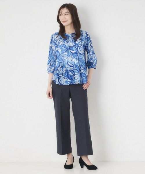 CORDIER / コルディア シャツ・ブラウス | 【M～4Lサイズ／洗える／セットアップ】グレースリーフプリントブラウス | 詳細9